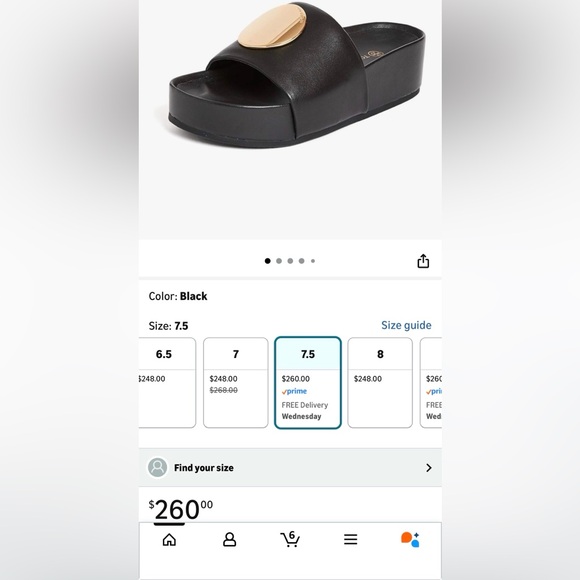 Tory Burch Black and Gold Wedges - Picture 9 of 9